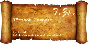 Törzsök Zsanett névjegykártya